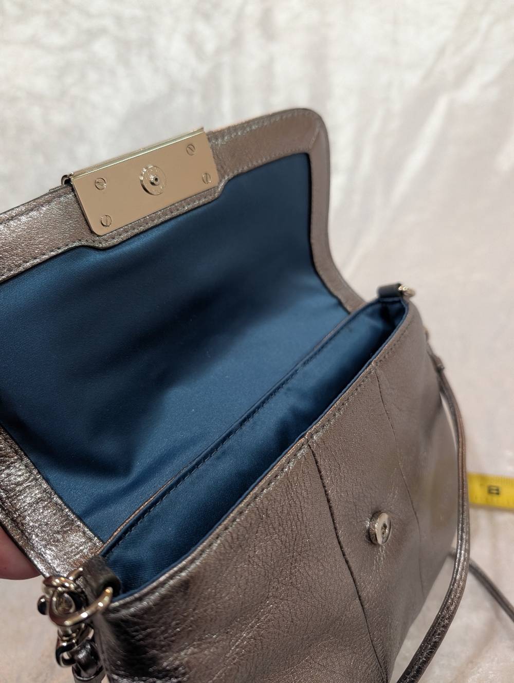 Small Coach Crossbody In Silver - Picture 7 of 8